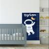Kids' Growth Chart Wall Decal with Name, Space Man Illustration, Nursery Decor, Vibrant Colors, 27x60 Inches se216 view 2
