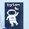 Kids' Growth Chart Wall Decal with Name, Space Man Illustration, Nursery Decor, Vibrant Colors, 27x60 Inches se216 view 4
