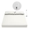 Hooga Grounding Sheet, Organic Fitted Grounded Sheet for Improved Sleep, Pain Relief - Earth Connected Bedding 78x80x15 King Size, Pure Silver Fiber and Cotton, Grounding Cord Included. Off White view 1