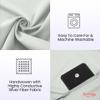 Hooga Grounding Sheet, Organic Fitted Grounded Sheet for Improved Sleep, Pain Relief - Earth Connected Bedding 78x80x15 King Size, Pure Silver Fiber and Cotton, Grounding Cord Included. Off White view 4