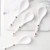 SJKTOJWC Scoop Ceramic Soup Spoon Set Household Rice Spoon 10 Pieces Nordic Creative Porcelain Soup Spoon 5.3 Inches Long Soup Spoon (Color : A) view 3