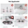 14.6'' Faucet Mat for Kitchen Sink [5Slope Fast Self-draining] Kitchen Sink Splash Guard Silicone Kitchen Sink Faucet Mat Splash Guard for Kitchen Sink Area Tidy Splash Faucet Guard Draining Mat view 4