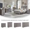ACCOHOHO Farmhouse 6 Drawer Dresser for Bedroom, 52 Inch Wide Modern Dresser TV Stand with Large Drawers & Bar Handles, Rustic Wood Chest of Drawers for Bedroom, Living Room, Hallway, Grey view 4