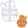 BAKERLOGY Cute Knight Face Cookie Cutter - Detailed Biscuit Cutter Design for Baking and Crafts, ideal on fondant, dough, clay view 1