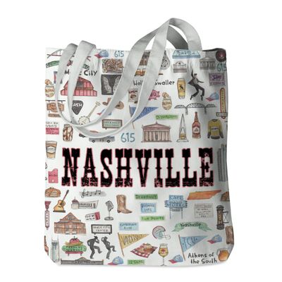 Nashville Tote Bag Nashville Gifts Travel Souvenir Gift Weekender Bags for Women City Lovers Beach Bag Reusable Grocery Bags for Shopping Camping Christmas Birthday Trip Gifts Favors