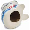 Polmedia Polish Pottery Dog Figurine - Sweet Sailboats Pattern Handmade in Boleslawiec Poland by Ceramika Bona + Certificate of Authenticity view 4