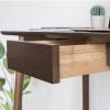 Computer Desks 0.8m 1.0m 1.2m Desk Home Desktop Laptop Table Simple Study Desk Writing Desk with Storage Drawer Study Desk Home Office Table (Color : Brown, Size : 1.0 Meters) view 4