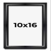 10x16 Shadow Box Black Beveled Display Frame | 1.5 Inch Deep | 0.75 Inch Moulding Width | Includes Shatter Resistant Acrylic Plexiglass, Backing and Hanging Hardware view 1