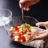 SONGCHAO Salad Bowl Nordic Transparent Glass Bowl Household Fruit Salad Bowl Tableware Heat-resistant Large Soup Bowl Instant Noodle Bowl Pasta Bowls (Color : A2pc, Size : Small) view 4