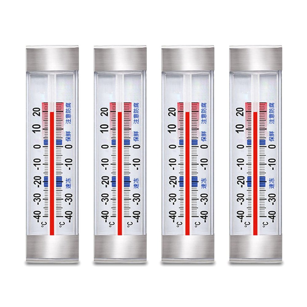 FGDTREE Refrigerator Thermometer Freezer 4pcs Thermometers Shatter Proof Gauge for Home Kitchen Bedroom Freezing Gagdet Tool Refrigerator Thermometer