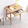 LUNIZ Computer Desks Modern Simple Desk Multi-Functional Desk Learning Writing Desk with Cable Hole Drawer Hanging Rod Home Office Desk Home Office Table (Color : Natural, Size : 0.9 Meters) view 2