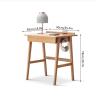 LUNIZ Computer Desks Modern Simple Desk Multi-Functional Desk Learning Writing Desk with Cable Hole Drawer Hanging Rod Home Office Desk Home Office Table (Color : Natural, Size : 0.9 Meters) view 3