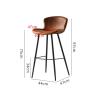 Modern Bar Stools Modern Fashion High Stool Restaurant Bar Counter Front Back Bar Stool Leisure Bar Chair Kitchen Counter Dining Chair Dining Chairs (Color : A) view 3