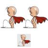 2Pcs Cute Cartoon Villain Toilet Stickers, Clean Your Piss Funny Decals, Waterproof Vinyl Wall Art Sign Decor, Removable Toilet Seat Quote Murals for Toilet WC Restroom Door Seat Bathroom Decoration view 1