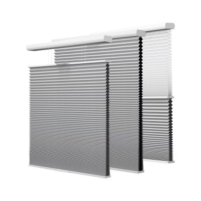 SLKWDOBD Cellular Shades Cordless, Blackout Top Down Bottom Up Honeycomb Blinds 2-in-1 Day Night Cellular Blinds, Custom Size Pull Down Pleated Accordion Shades for Windows (Grey, 32-33"W x 65-72"H)