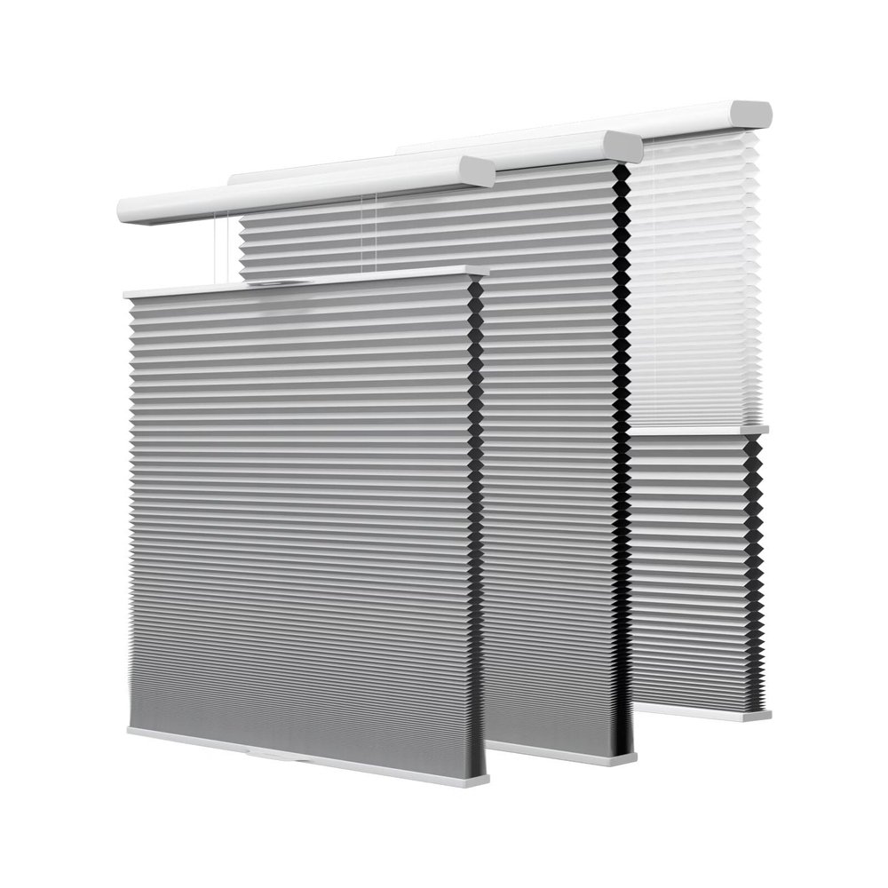 SLKWDOBD Cellular Shades Cordless, Blackout Top Down Bottom Up Honeycomb Blinds 2-in-1 Day Night Cellular Blinds, Custom Size Pull Down Pleated Accordion Shades for Windows (Grey, 32-33"W x 65-72"H)