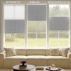 SLKWDOBD Cellular Shades Cordless, Blackout Top Down Bottom Up Honeycomb Blinds 2-in-1 Day Night Cellular Blinds, Custom Size Pull Down Pleated Accordion Shades for Windows (Grey, 32-33"W x 65-72"H) view 3