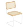 Furnish Theory Breuer Chair Company Marcel Breuer Cesca Cane Cantilever Side Chair w/White Steel Frame Natural Wood & Natural Cane view 1