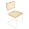 Furnish Theory Breuer Chair Company Marcel Breuer Cesca Cane Cantilever Side Chair w/White Steel Frame Natural Wood & Natural Cane view 2