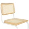 Furnish Theory Breuer Chair Company Marcel Breuer Cesca Cane Cantilever Side Chair w/White Steel Frame Natural Wood & Natural Cane view 3