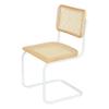 Furnish Theory Breuer Chair Company Marcel Breuer Cesca Cane Cantilever Side Chair w/White Steel Frame Natural Wood & Natural Cane view 4