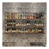 3 Tier Wall Mount Wine Rack,Modern Wine Storage Rack Wall Mounted,Iron Bar Liquor Shelf,Wood Shelf,Metal Bottle Holder Multi Functional Wine Storage Display Rack for Home Bar Dining Room Kitchen view 1