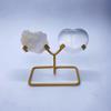KTELI Natural Crystal Heart Stone Mine Stand Holder Cluster Fossil Specimen Storage Display Rack Base Brackets Gold Easy Install Easy to Use view 4