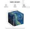 Tissue Box Cover The Starry Night Van Gogh Modern PU Leather Square Tissue Box Holder - Decorative Holder/Organizer for Bathroom Vanity Countertop, Night Stands, Office Desk & Car 5"X5"X5" view 4