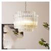 INTRIXX French Romantic Crystal Pendant Lamp American Modern Luxury Atmosphere Living Room Bedroom Staircase Decoration LED Pendant Lamp,Crystal Chandelier view 3