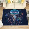 SherAvant Jellyfish Area Rug - 5x6 Rug - Jellyfish Rug - Western Farmhouse Animal Area Rug - Kids Boys Galaxy Planet Rugs - Soft Washable Non Slip Low Pile Navy Blue Carpet view 1