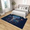 SherAvant Jellyfish Area Rug - 5x6 Rug - Jellyfish Rug - Western Farmhouse Animal Area Rug - Kids Boys Galaxy Planet Rugs - Soft Washable Non Slip Low Pile Navy Blue Carpet view 2