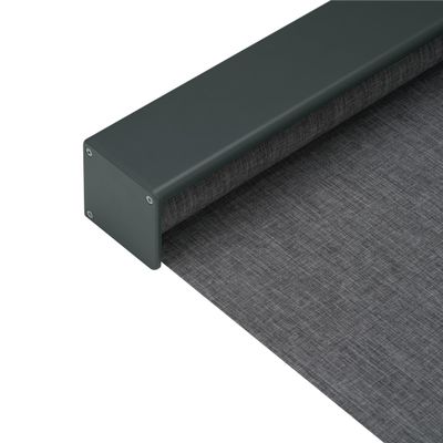 HOTSOON Roller Blinds for Windows, Cordless Blackout Linen Fabric Roller Shades, Custom Size Privacy Easy to Install Roll Up Shades for Home Office, Dark Gray, 73" W x 88" H