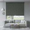 HOTSOON Roller Blinds for Windows, Cordless Blackout Linen Fabric Roller Shades, Custom Size Privacy Easy to Install Roll Up Shades for Home Office, Dark Gray, 73" W x 88" H view 2