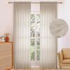 DotheDrape Semi Sheer Rod Pocket Curtains, 82 Inches Long for Living Room view 1
