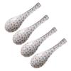 ARCEFT Scoop Ceramic Soup Spoon Small Flower Rice Spoons Asia Soup Spoon 5.4 Inch4 Pack Soup Spoon (Color : B) view 1