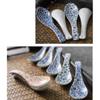 ARCEFT Scoop Ceramic Soup Spoon Small Flower Rice Spoons Asia Soup Spoon 5.4 Inch4 Pack Soup Spoon (Color : B) view 3