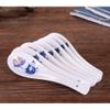 ARCEFT Scoop 7 Pieces Ceramic Spoon with Blue Pattern Design Tea Spoons, Table Spoons, Dessert Spoons Asian Spoon, 5.3 Inches Long Soup Spoon view 3