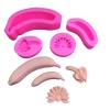 PURPLELILY 3D Banana Shaped Silicone Molds Fondants Cake Molds Bakings Tool for Making Chocolate Candy Handmade Soaps 3D Banana Shaped Silicone Molds Cake Decorating Supplies Heat Resistance Food view 2