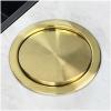 Waste Chute Lid Built-in Countertop Trash Bin Lid Cover, Stainless Steel Garbage Lid Balance Flap Cover, Brushed Surface Trash Grommet Swing Trash Can Lid, for Kitchen/Bathroom/Restaurant-gold view 1