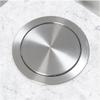 Waste Chute Lid Built-in Countertop Trash Bin Lid Cover, Stainless Steel Garbage Lid Balance Flap Cover, Brushed Surface Trash Grommet Swing Trash Can Lid, for Kitchen/Bathroom/Restaurant-gold view 3