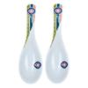 ARCEFT scoop Set of Two Japanese Porcelain Soup Spoons 5.4"" Handmade Ceramic Soup Spoon Retro Design soup spoon (Color : D), 20010125 view 1