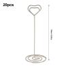 NOENNULL 20Pcs Place Card Holders for Table Number Holders, Wire Picture Holders, Small Table Card Holders, Photo Holders for Centerpieces, Wedding Reception, Party, Birthday (Silver) view 2