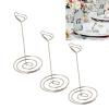 NOENNULL 20Pcs Place Card Holders for Table Number Holders, Wire Picture Holders, Small Table Card Holders, Photo Holders for Centerpieces, Wedding Reception, Party, Birthday (Silver) view 3