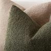 Foindtower Pack of 2 Textured Boucle Throw Pillow Covers Accent Solid Pillow Cases Cozy Soft Decorative Couch Cushion Case for Chair Sofa Bedroom Living Room Home Decor 18x18 Inch Moss Green view 4