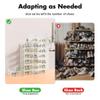 Foluck Shoe Storage Box, 15 Pack Clear Plastic Stackable Shoe Organizer for Closet, Interlocking Design Shoe Container Bins for Sneakers, Foldable Shoe Rack with Lids, White view 4