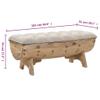 HEFZGDB Storage Bench 40.6" Solid Wood Fir view 2