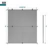 Bynbbur 7'W x 5'H Outdoor Patio Shades Foldable Roller Blinds, 220 GSM Sun Shade Roll Up Porch Screens Exterior Shade Cloth for Deck Pergola Backyard, Light Gray view 4