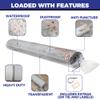 Heavy Duty Rug Storage Bag - Reusable Rug Shipping Bag, Waterproof Plastic Rug Cover - Fits Rolled Carpet Up to 9 x 12 Feet, 4 Mil Thick Tear Proof Plastic Storage Bag - 1 Clear Bag, 130 x 26 Inches view 2