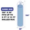 Heavy Duty Rug Storage Bag - Reusable Rug Shipping Bag, Waterproof Plastic Rug Cover - Fits Rolled Carpet Up to 9 x 12 Feet, 4 Mil Thick Tear Proof Plastic Storage Bag - 1 Clear Bag, 130 x 26 Inches view 4