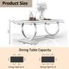 70'' Marble Dining Table for 6 People, Rectangle Faux Marble Dining Table with Silver Mirrored Finish Stainless Steel Base, Modern Marble Kitchen Table for Living Room Home Office view 3